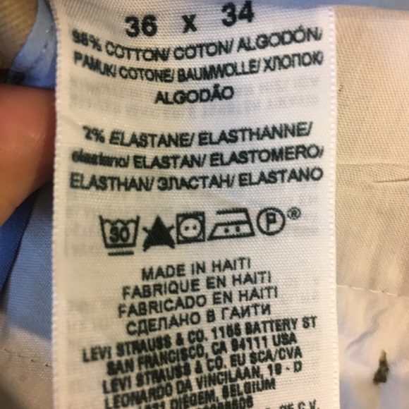 Mens Dockers straight fit chino khaki pants - Picture 6 of 7